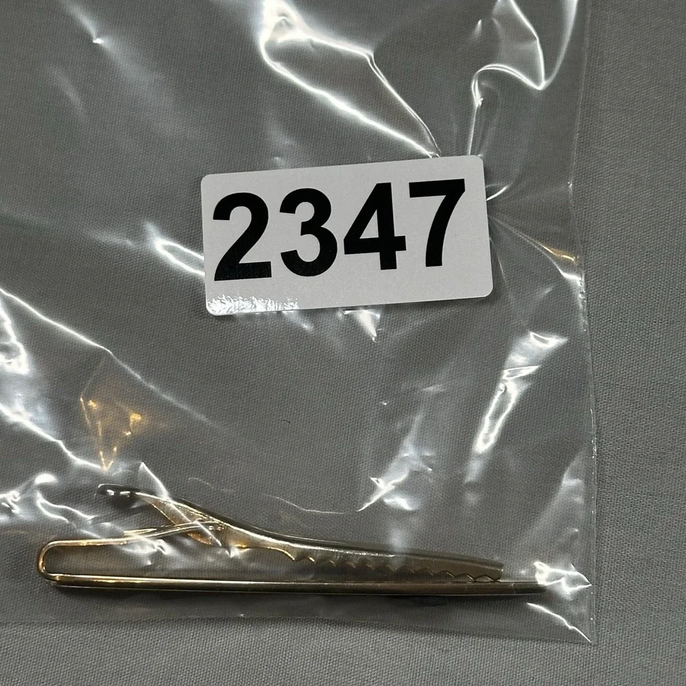 Vintage Swank Gold-Tone‎ Tie Clip Bar w/ Amber Stone 1960s–70s USA